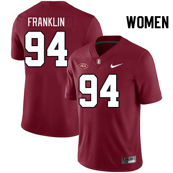 Women #94 Anthony Franklin Stanford Cardinal 2024 ACC Conference College Football Jerseys Stitched-C